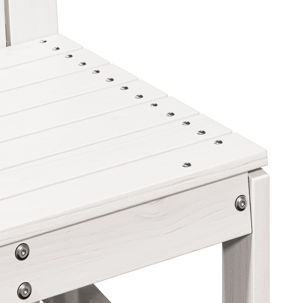 3 pcs conjunto lounge de jardim madeira de pinho maciça branco
