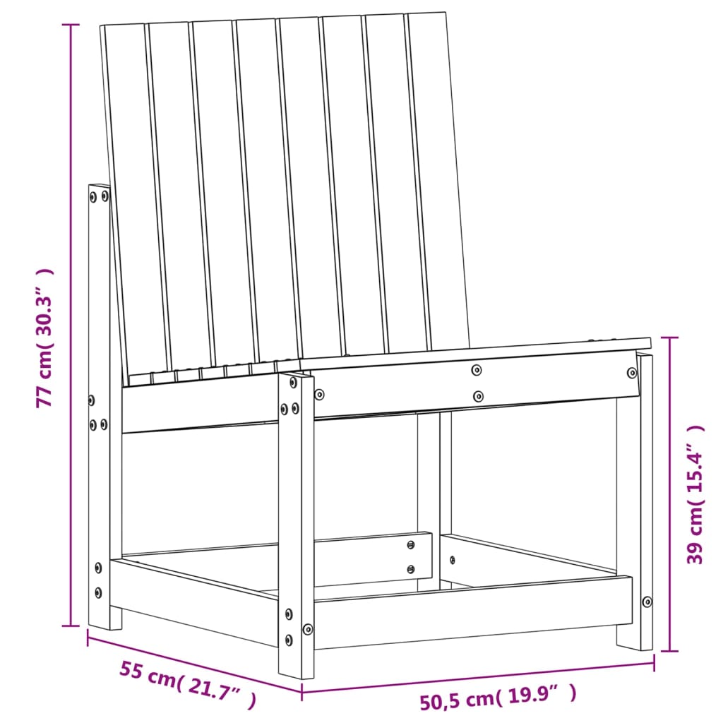 3 pcs conjunto lounge de jardim madeira de douglas maciça