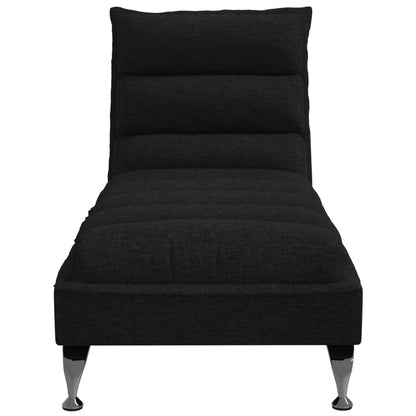 Chaise lounge com almofadões tecido preto