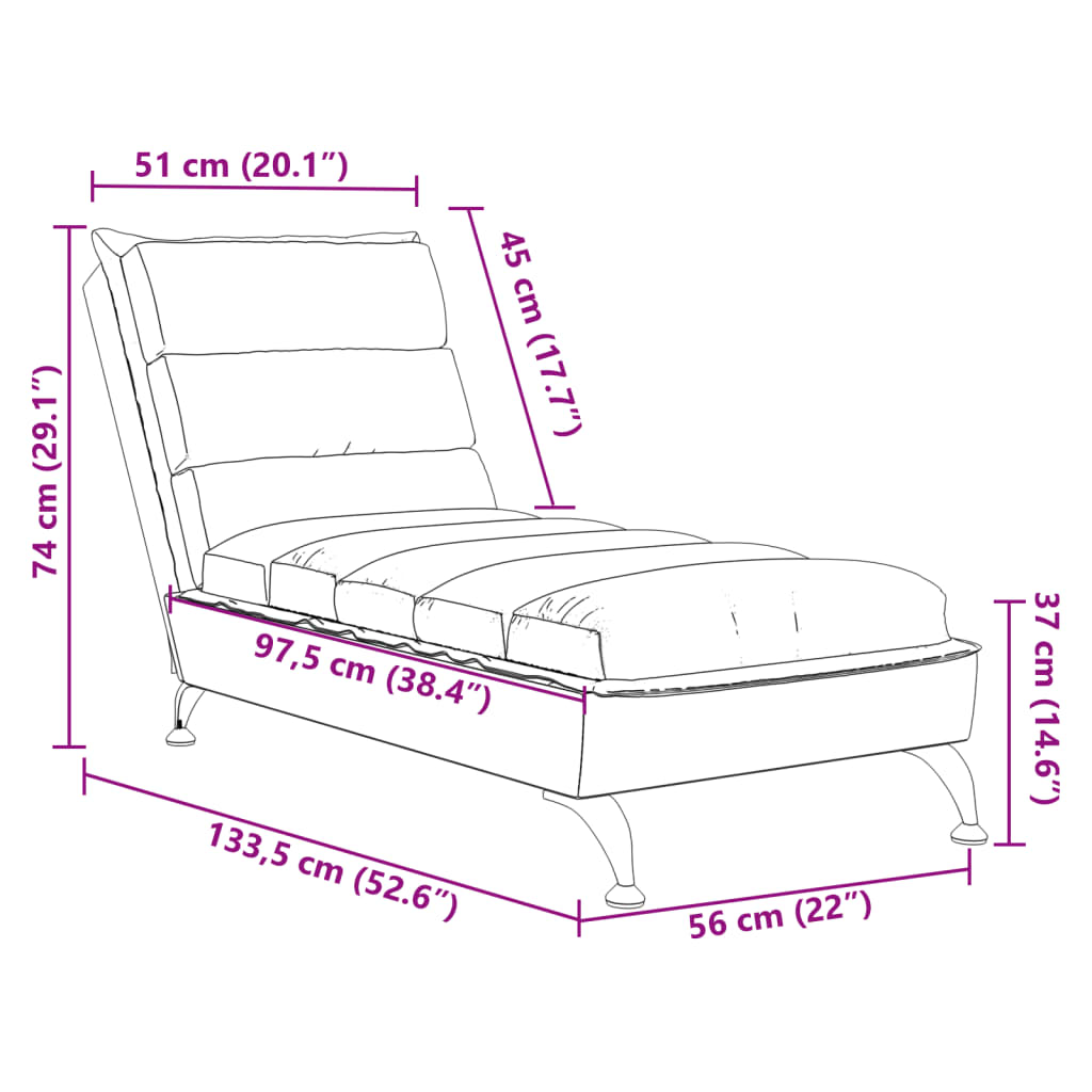 Chaise lounge com almofadões tecido preto
