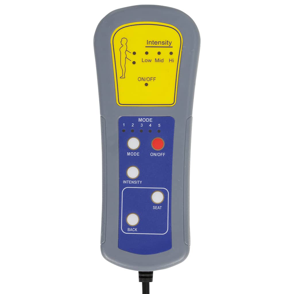 Chaise lounge de massagem com almofadões tecido cinzento-escuro