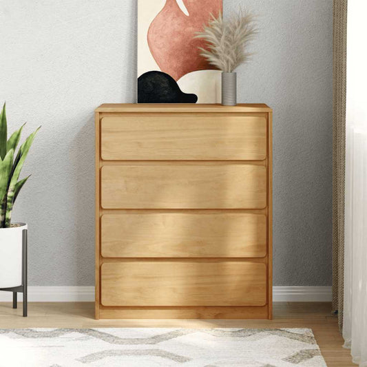 Cómoda SAUDA 76,5x39x91 cm madeira de pinho maciça cor carvalho