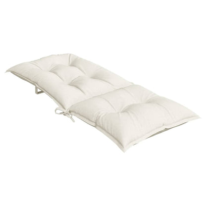 Almofadões para cadeiras altas 4 pcs mesclado tecido creme