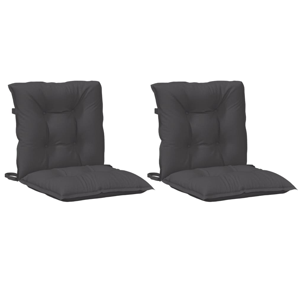 Almofadões lombares p/ cadeiras 2pcs mesclado tecido antracite