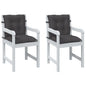 Almofadões lombares p/ cadeiras 2pcs mesclado tecido antracite