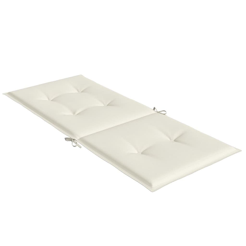 Almofadões para cadeiras altas 6 pcs mesclado tecido creme
