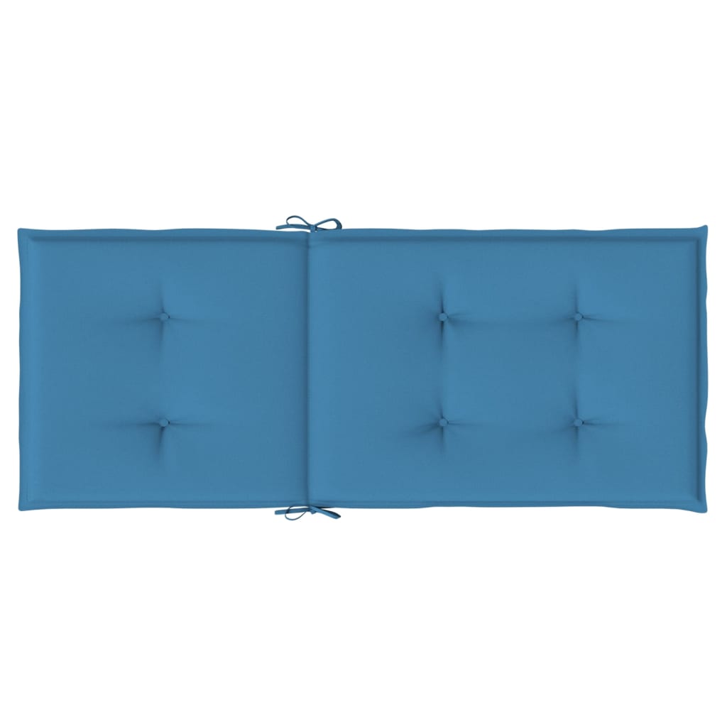 Almofadões para cadeiras altas 6 pcs mesclado tecido azul