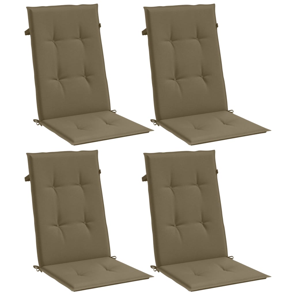 Almofadões p/ cadeiras altas 4 pcs mesclado tecido cinza-acas.