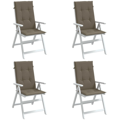 Almofadões p/ cadeiras altas 4 pcs mesclado tecido cinza-acas.