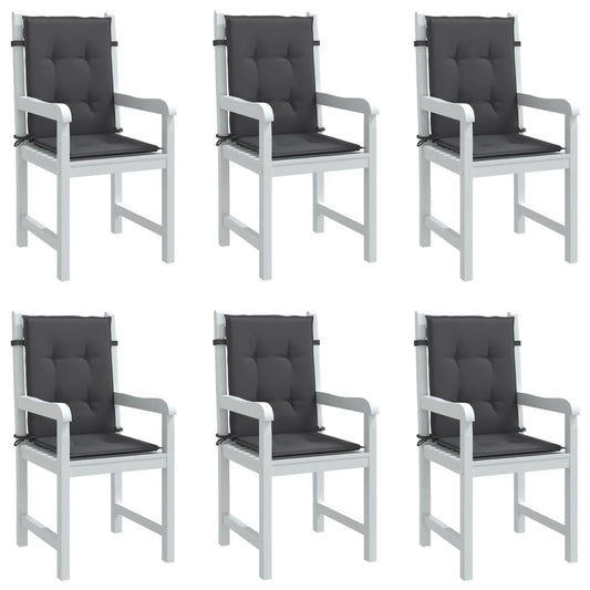 Almofadões lombares p/ cadeiras 6pcs 100x50x4cm mesclado tecido