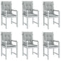 Almofadões lombares cadeiras 6pcs 100x50x4 cm mesclado tecido