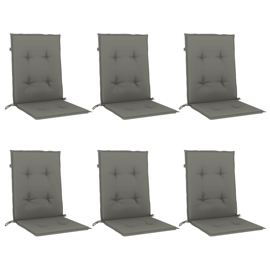 Almofadões lombares cadeiras 6pcs 100x50x4 cm mesclado tecido