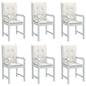 Almofadões lombares p/ cadeiras 6pcs 100x50x4cm mesclado tecido