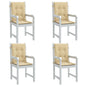 Almofadões lombares p/ cadeiras 4pcs 100x50x4cm mesclado tecido