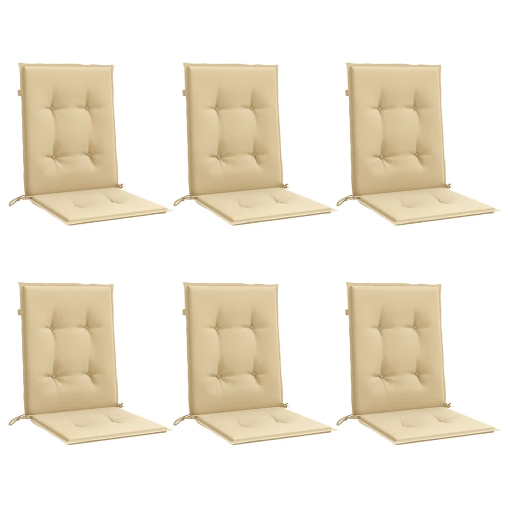 Almofadões lombares p/ cadeiras 6pcs 100x50x4cm mesclado tecido