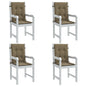 Almofadões lombares p/cadeiras 4pcs 100x50x4 cm mesclado tecido