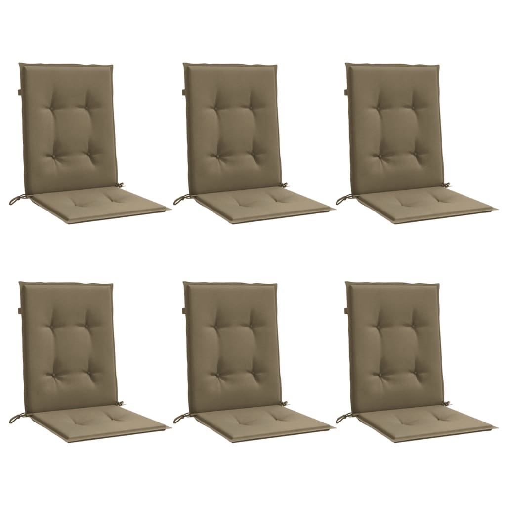Almofadões lombares p/cadeiras 6pcs 100x50x4 cm mesclado tecido