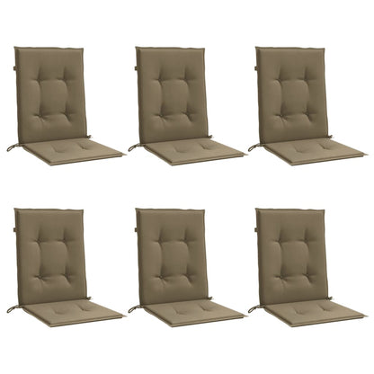 Almofadões lombares p/cadeiras 6pcs 100x50x4 cm mesclado tecido
