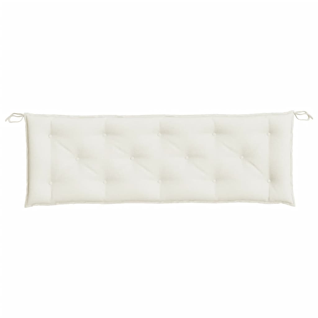Almofadão p/ banco de jardim 150x50x7 cm mesclado tecido creme