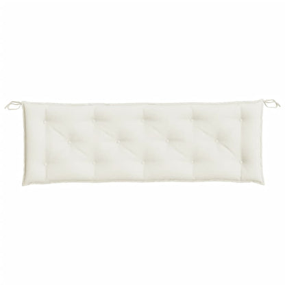 Almofadão p/ banco de jardim 150x50x7 cm mesclado tecido creme