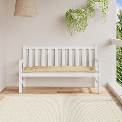 Almofadão p/ banco de jardim 150x50x7 cm mesclado tecido bege