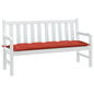 Almofadão p/ banco jardim 150x50x7 cm mesclado tecido vermelho