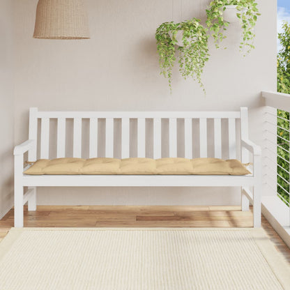Almofadão p/ banco de jardim 180x50x7 cm mesclado tecido bege