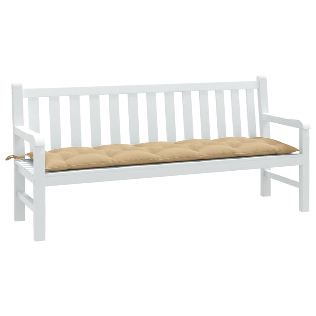 Almofadão p/ banco de jardim 180x50x7 cm mesclado tecido bege