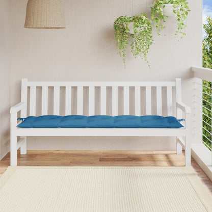 Almofadão p/ banco jardim 180x50x7 cm mesclado tecido azul