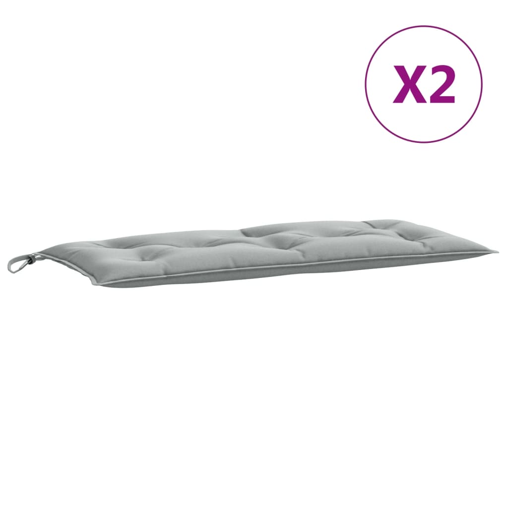 Almofadões banco jardim 2pcs 100x50x7cm mesclado tecido