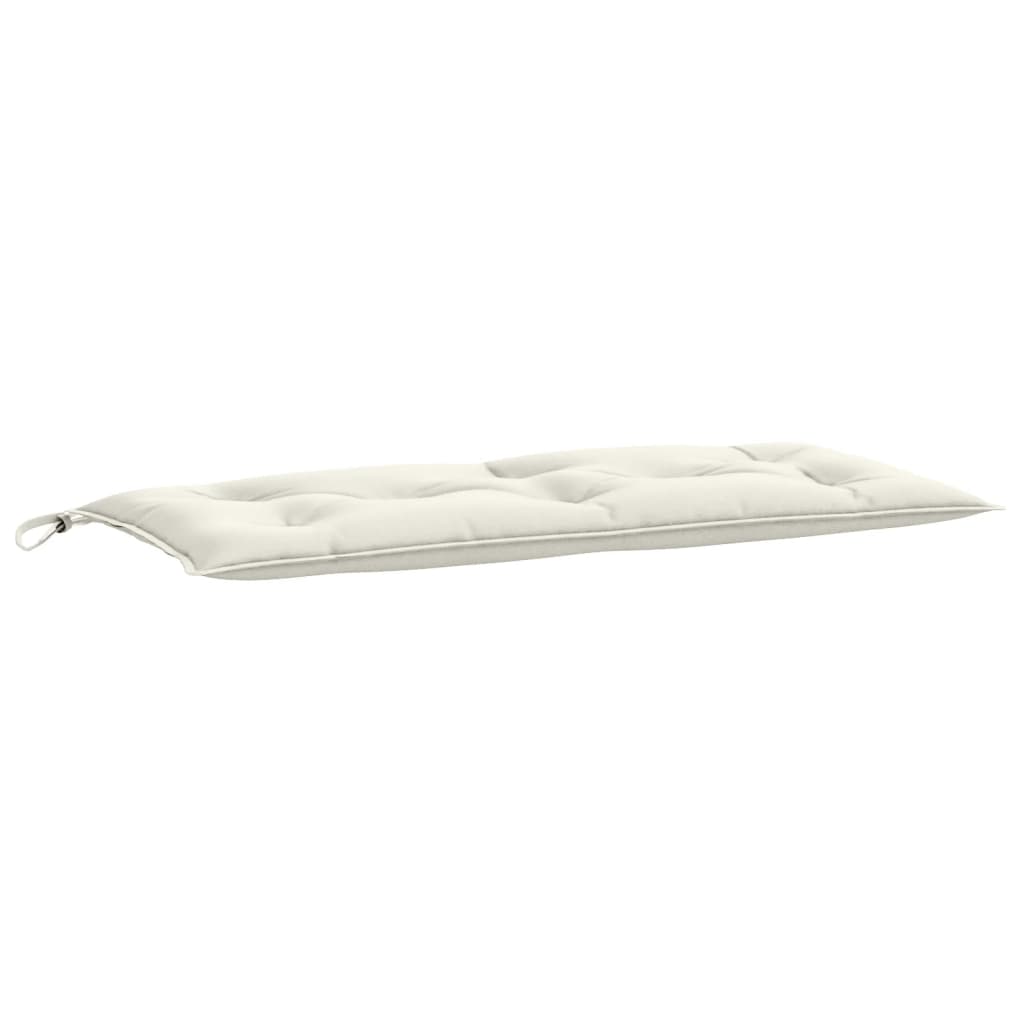 Almofadões banco jardim 2pcs 100x50x7cm mesclado tecido creme
