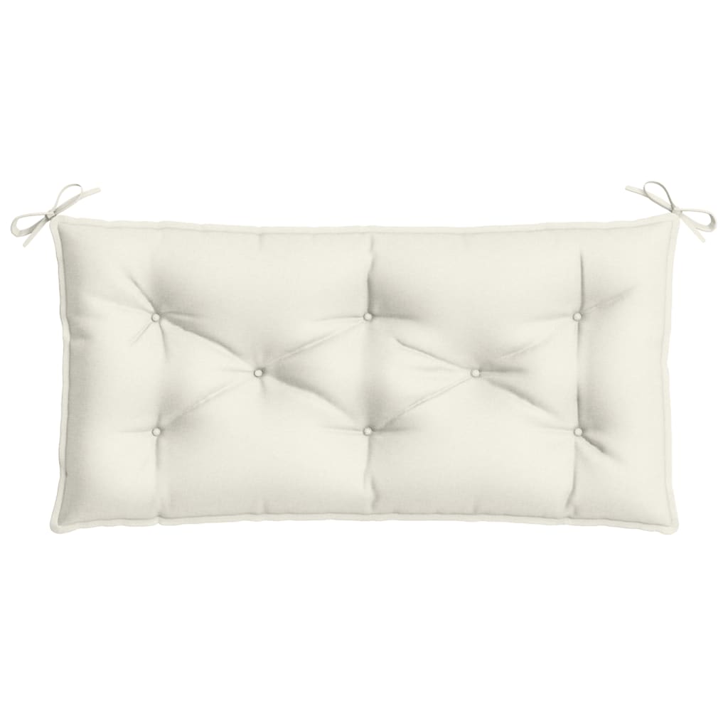 Almofadões banco jardim 2pcs 100x50x7cm mesclado tecido creme