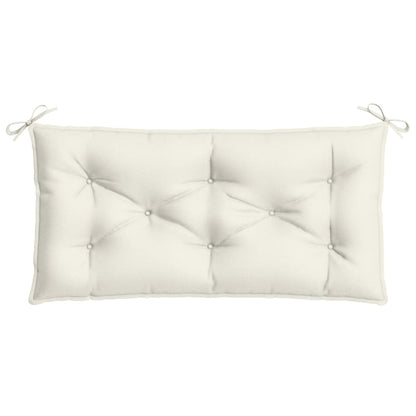 Almofadões banco jardim 2pcs 100x50x7cm mesclado tecido creme