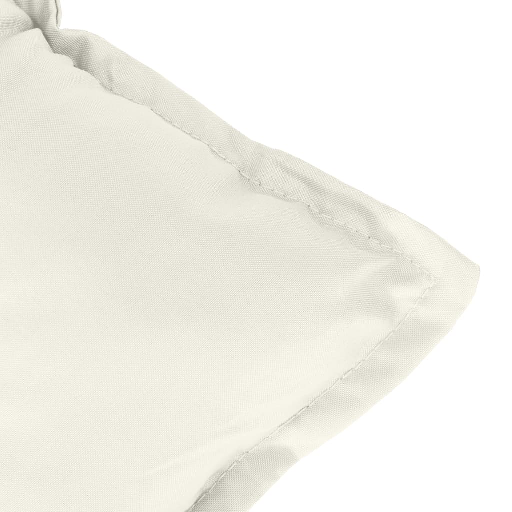 Almofadões banco jardim 2pcs 100x50x7cm mesclado tecido creme