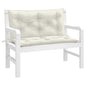 Almofadões banco jardim 2pcs 100x50x7cm mesclado tecido creme