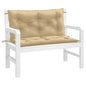 Almofadões banco jardim 2pcs 100x50x7cm mesclado tecido bege