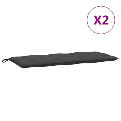 Almofadões banco jardim 2pcs 120x50x7cm mesclado antracite