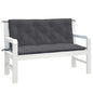 Almofadões banco jardim 2pcs 120x50x7cm mesclado antracite