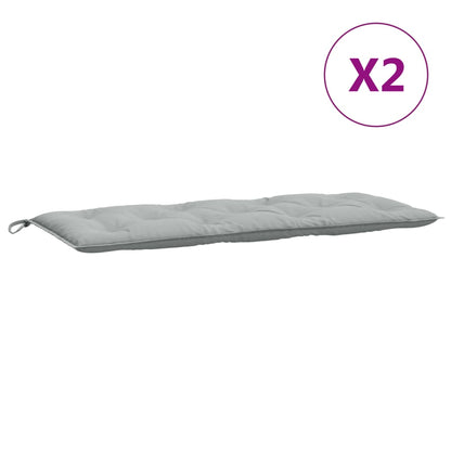 Almofadões banco jardim 2pcs 120x50x7cm mesclado cinza-claro