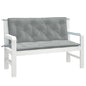 Almofadões banco jardim 2pcs 120x50x7cm mesclado cinza-claro