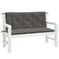 Almofadões banco jardim 2pcs 120x50x7cm mesclado cinza-escuro