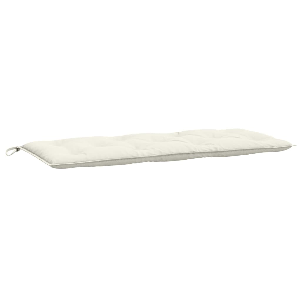 Almofadões banco jardim 2pcs 120x50x7cm mesclado creme