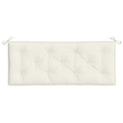 Almofadões banco jardim 2pcs 120x50x7cm mesclado creme