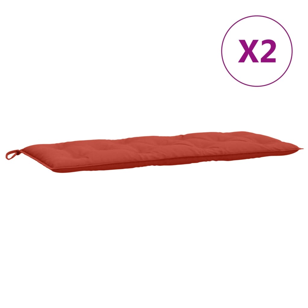 Almofadões banco jardim 2pcs 120x50x7 cm mesclado tecido
