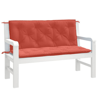 Almofadões banco jardim 2pcs 120x50x7 cm mesclado tecido