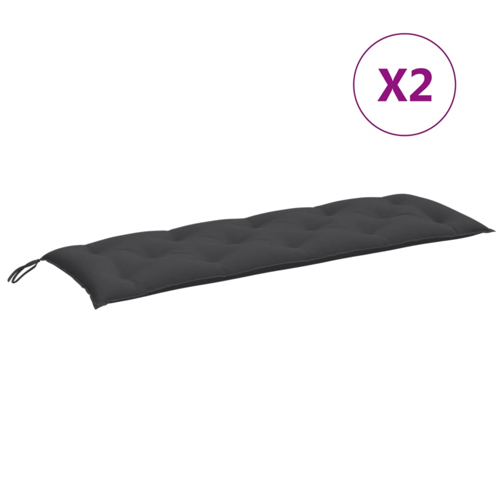 Almofadões banco jardim 2pcs 150x50x7cm mesclado tecido