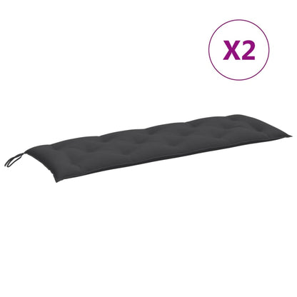 Almofadões banco jardim 2pcs 150x50x7cm mesclado tecido