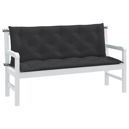 Almofadões banco jardim 2pcs 150x50x7cm mesclado tecido