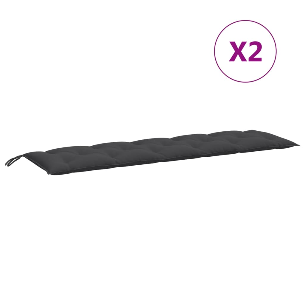 Almofadões p/ banco jardim 2pcs 180x50x7cm mesclado tecido