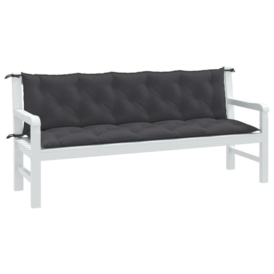 Almofadões p/ banco jardim 2pcs 180x50x7cm mesclado tecido